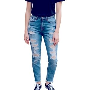AMERICAN EAGLE Hi-Rise Jeggings 27x27 Destroyed Ripped